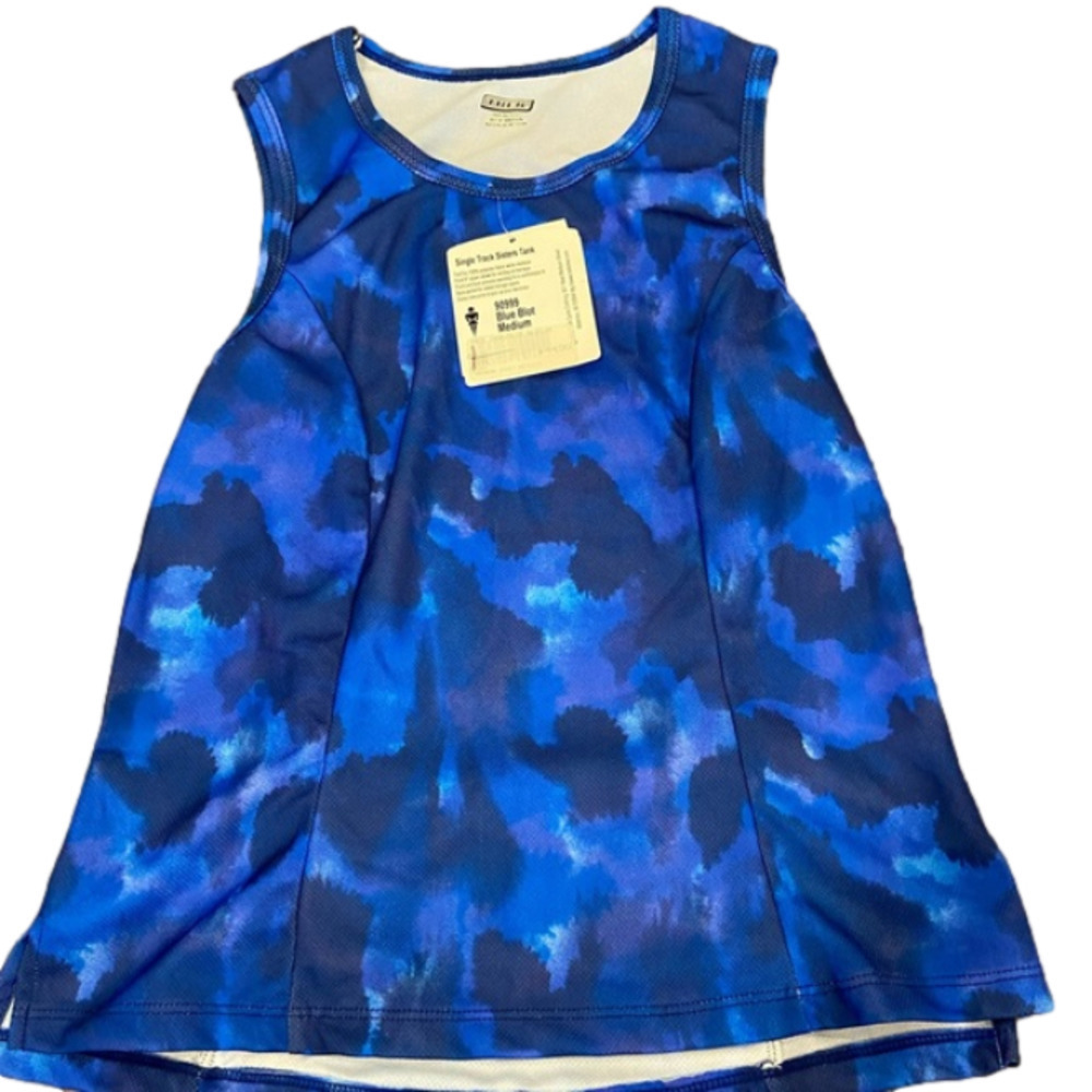 Trek cycling blue blot athletic tank medium
